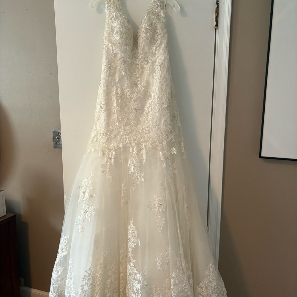 Stella York 5922DM Wedding Dress with Belt and Headband